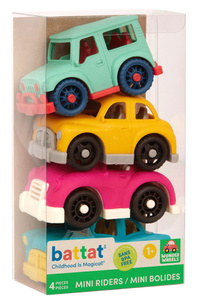 Zestaw 4 małych autek Mini Riders Wonder Wheels Battat