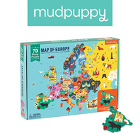 Puzzle Mapa Europy z elementami w kształcie państw 70 el Mudpuppy