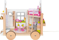 Drewniany domek dla lalek w przyczepie Tiny House Hygge Goki