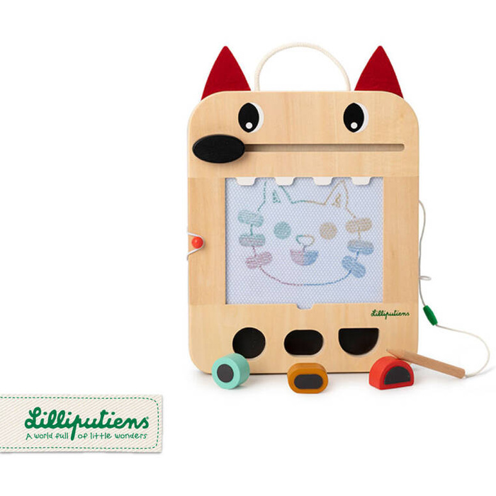 Drewniana tablica znikopis Wilk Louis Lilliputiens