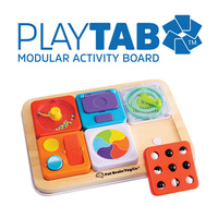 Komplet trzech sensorycznych kwadratów PlayTab Sensory set 2 z biało-czarnymi kuleczkami Fat Brain Toy