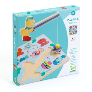 Zabawka Edukacyjna Drewniana 2w1 Puzz & Fish Bariolo Djeco