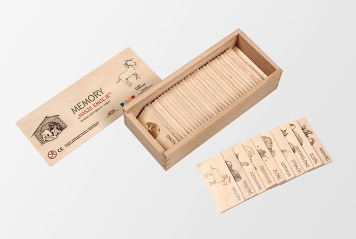 Gra drewniana, memory. "Nasze emocje", Pilch