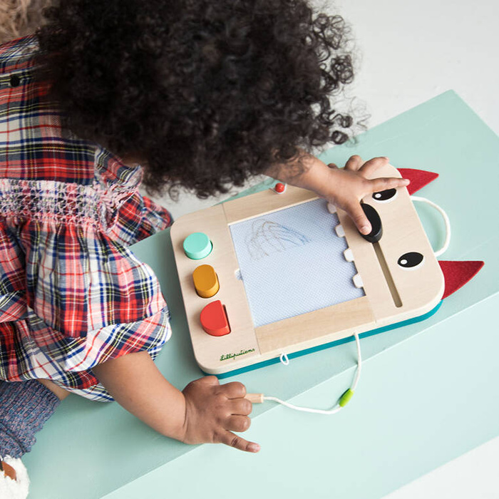 Drewniana tablica znikopis Wilk Louis Lilliputiens