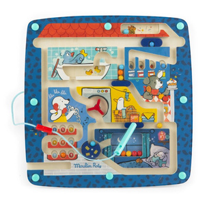 Magnetyczny labirynt drewniany Zwierzątka w domu Moulin Roty