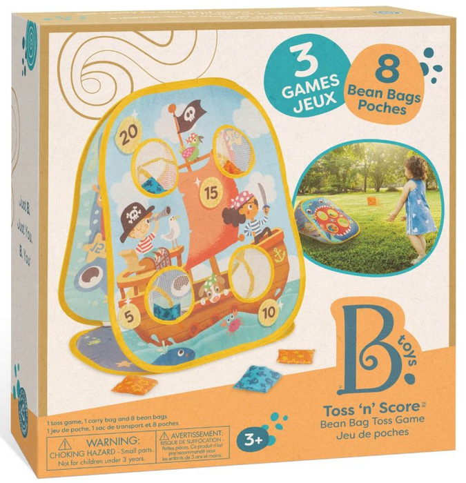 Gra zręcznościowa woreczki z grochem 3 w 1 Toss ‘n’ Score B.Toys