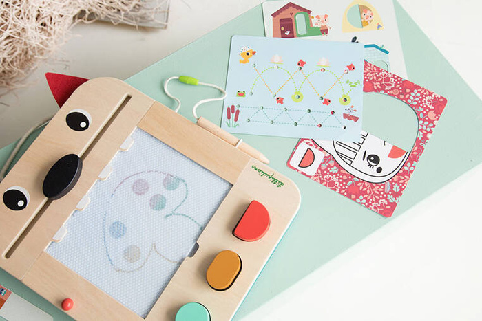 Drewniana tablica znikopis Wilk Louis Lilliputiens