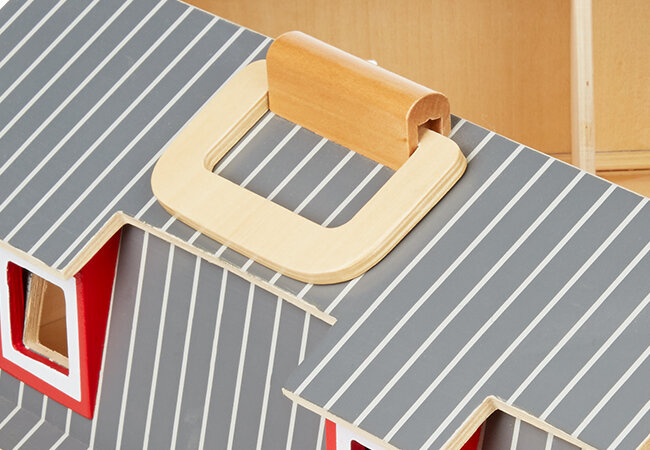 Drewniana farma dla dzieci Drewniana Składana Stodoła z 7 Figurkami Zwierząt Melissa and Doug