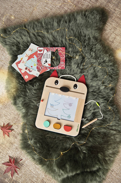 Drewniana tablica znikopis Wilk Louis Lilliputiens