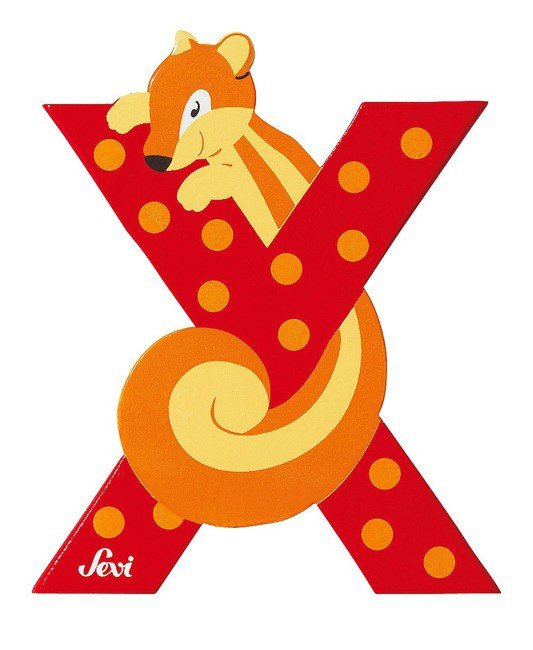 Drewniana literka. Lis "X", Sevi