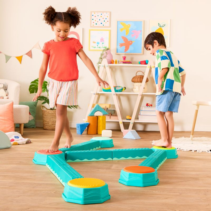 Zestaw modułowy Kombinacyjna ścieżka sensoryczna Balance & Build Set B.Toys