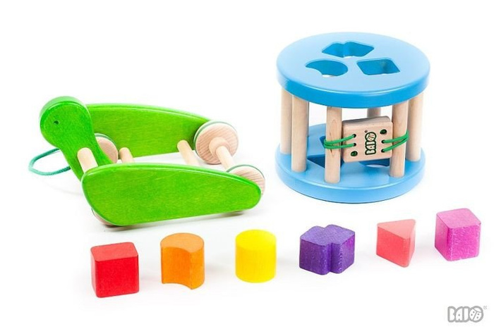 Kolorowy ślimak z klockami. Sorter, Bajo