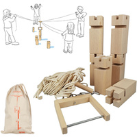 Drewniana gra zręcznościowa klocki Wieża Froebla Goki