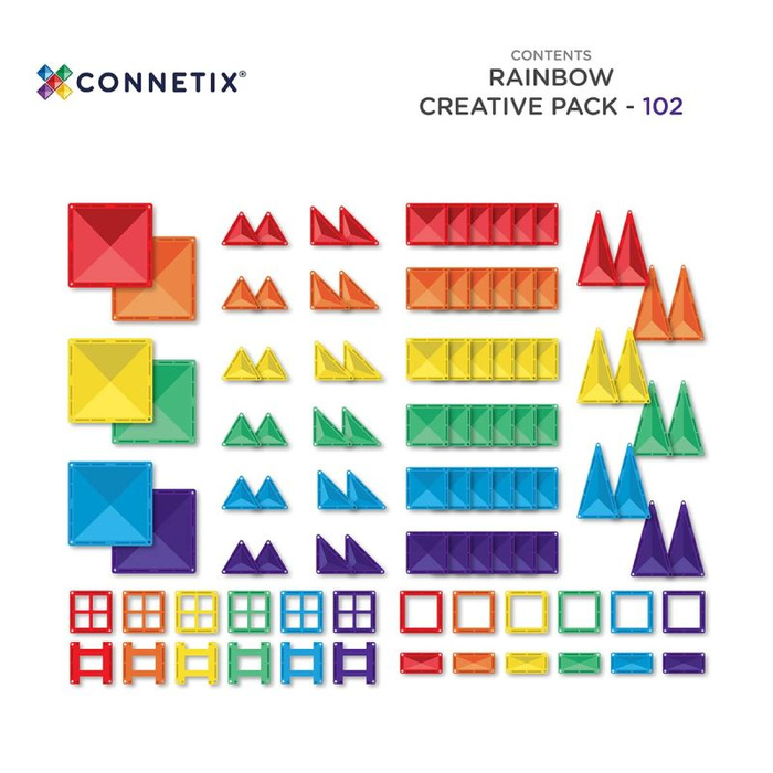 Klocki magnetyczne Connetix Rainbow Creative Pack 102 el.