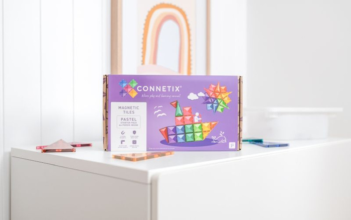 Klocki magnetyczne Connetix Pastel Starter Pack 64 el.