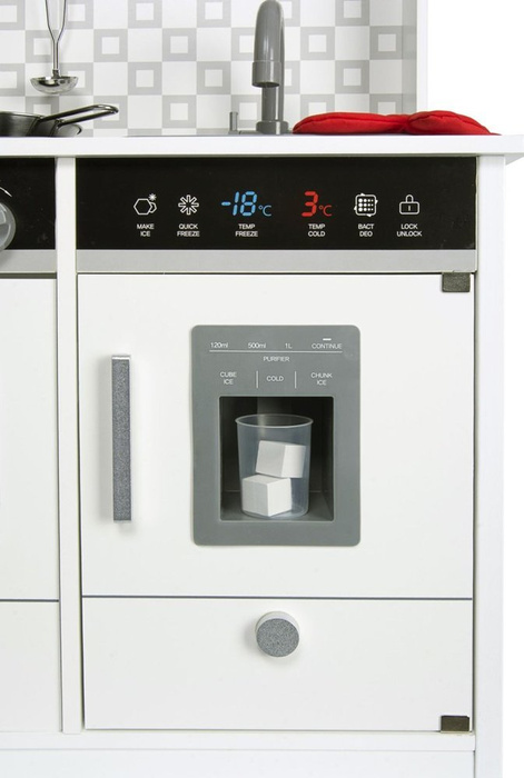 Drewniana kuchnia dla dzieci z akcesoriami dźwiękiem światłem New Styl biała