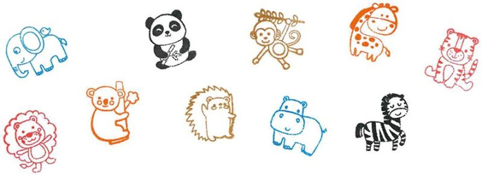 Pieczątki samotuszujące Zwierzęta egzotyczne Goki