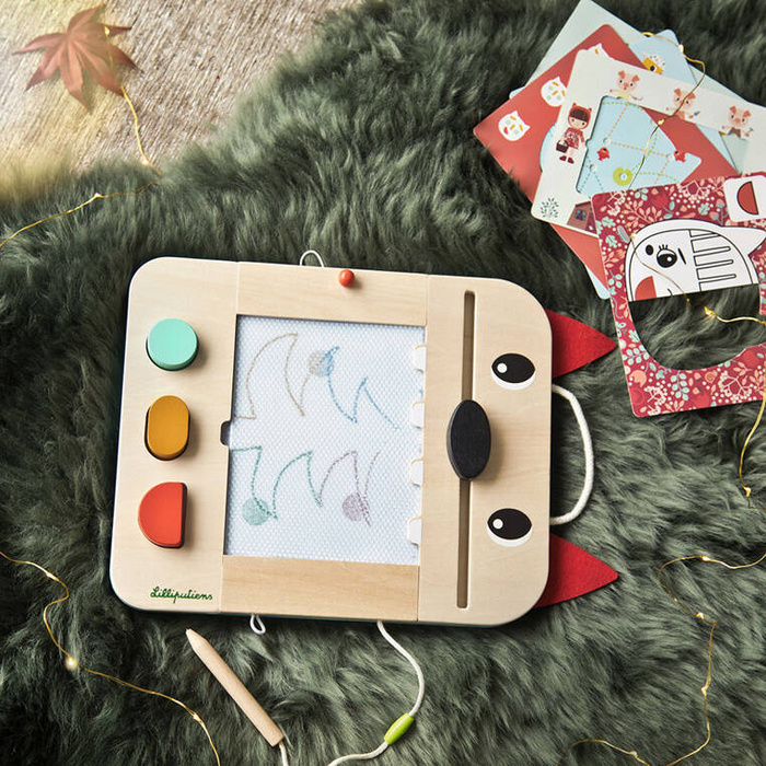 Drewniana tablica znikopis Wilk Louis Lilliputiens