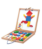 Magnetyczna układanka w walizce. Figury geometryczne. Krasnal, Djeco