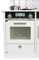 Drewniana kuchnia dla dzieci z akcesoriami dźwiękiem światłem New Styl biała