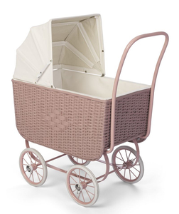 Wózek zabawkowy Doll Pram Retro Rattan Rose Astrup