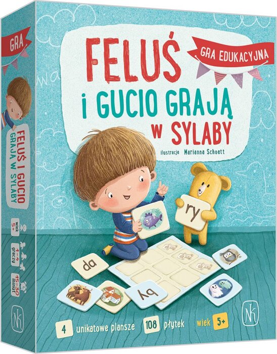 Edukacyjna gra językowa Feluś i Gucio grają w sylaby Nasza Księgarnia