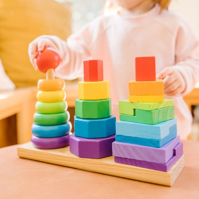 Geometryczna układanka na drążkach 21 elementów Melissa & Doug