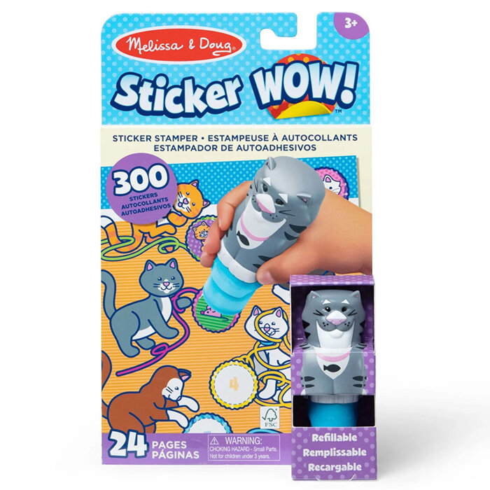 Stempel z naklejkami Sticker Wow Kot Melissa and Doug