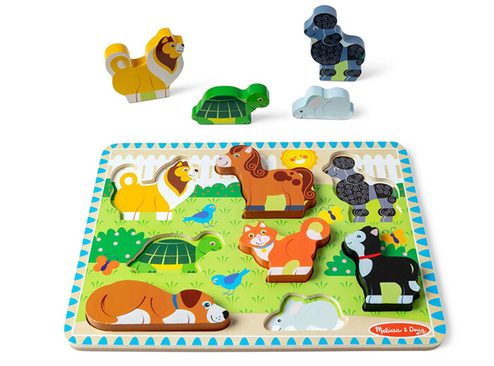 Układanka drewniana dopasowywanie Zwierząt figurek drewnianych Melissa and Doug