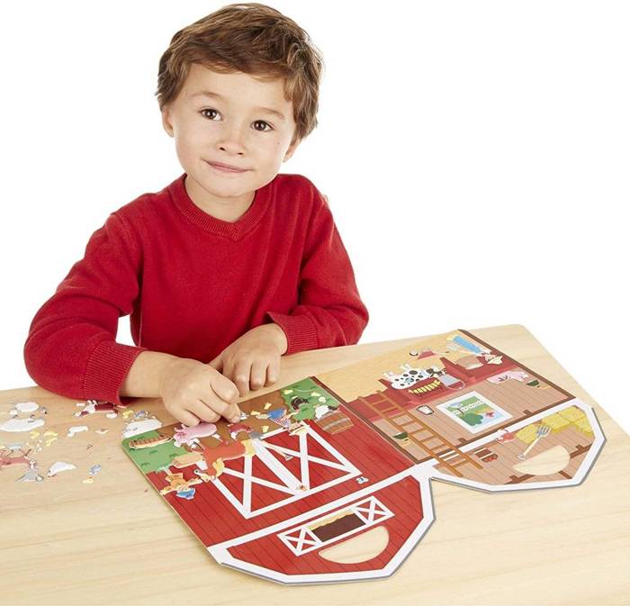 Zestaw z naklejkami wielokrotnego użytku Farma Melissa & Doug